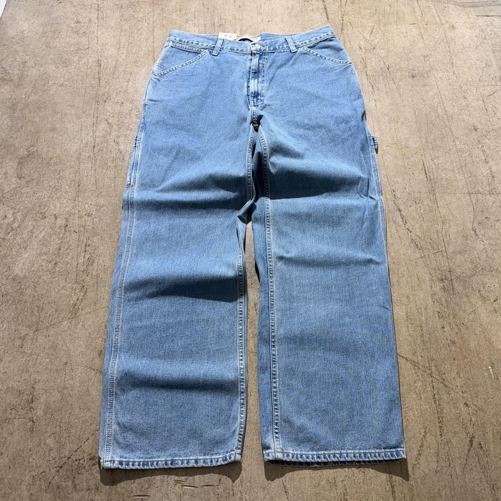 Northeast Outfitters Jeans Mens 36x32 Light Wash Carpenter Relaxed Denim